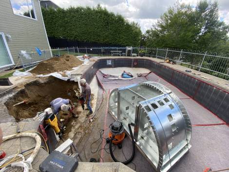 Escalier piscine Lévis Saint-Nicolas